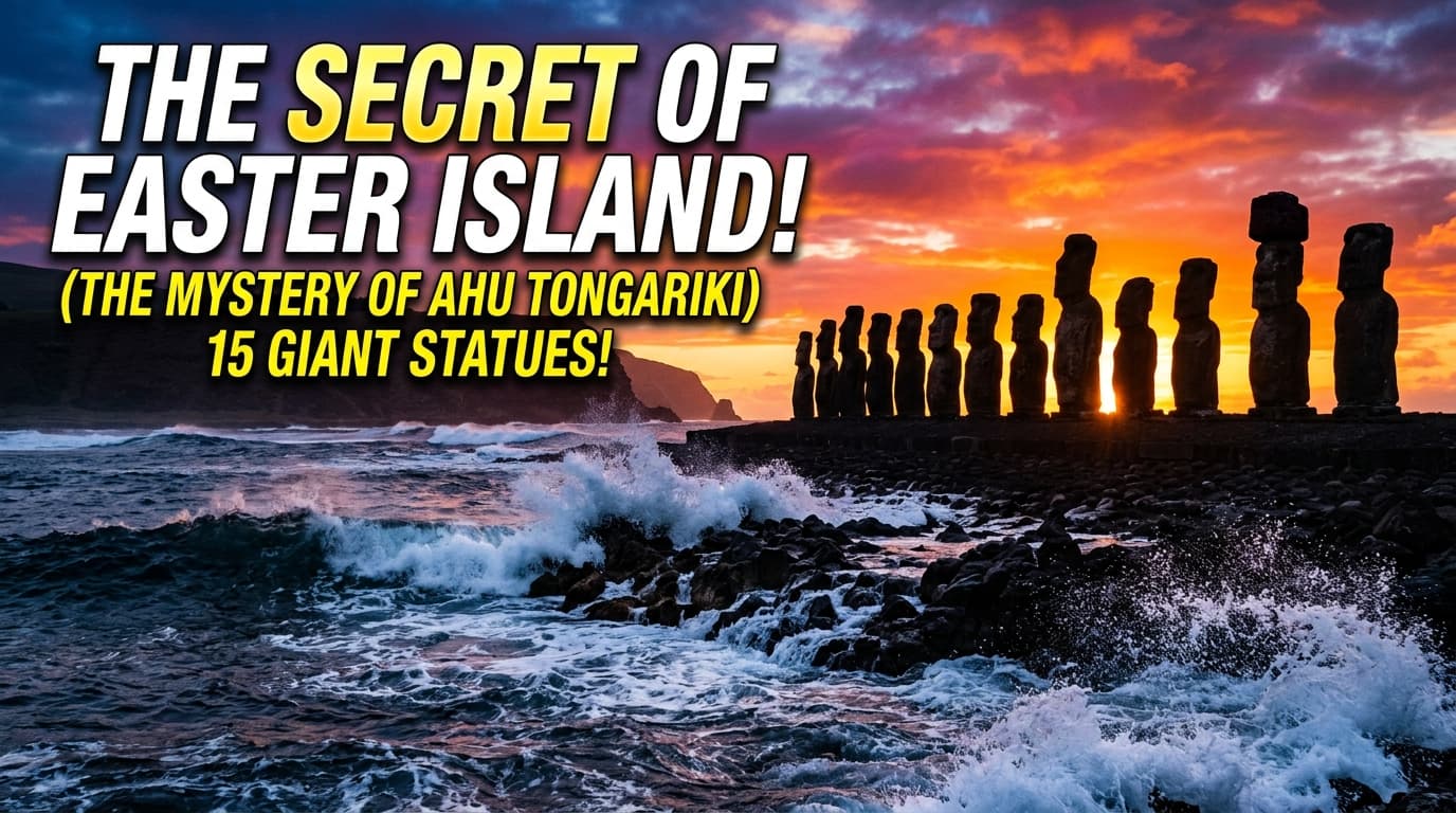 The Secret of Easter Island: Ahu Tongariki 15 Giant Statues