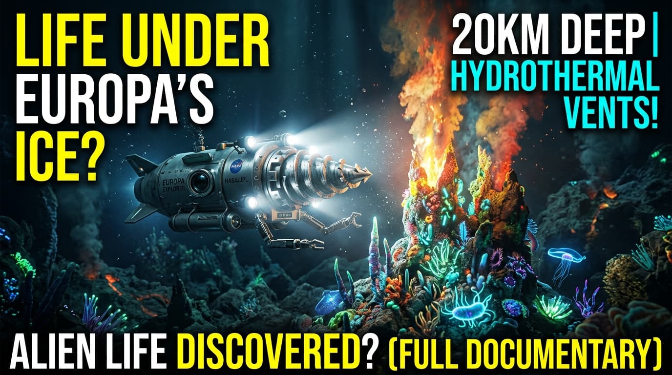 Life Under Europa’s Ice: 20KM Deep Hydrothermal Vents