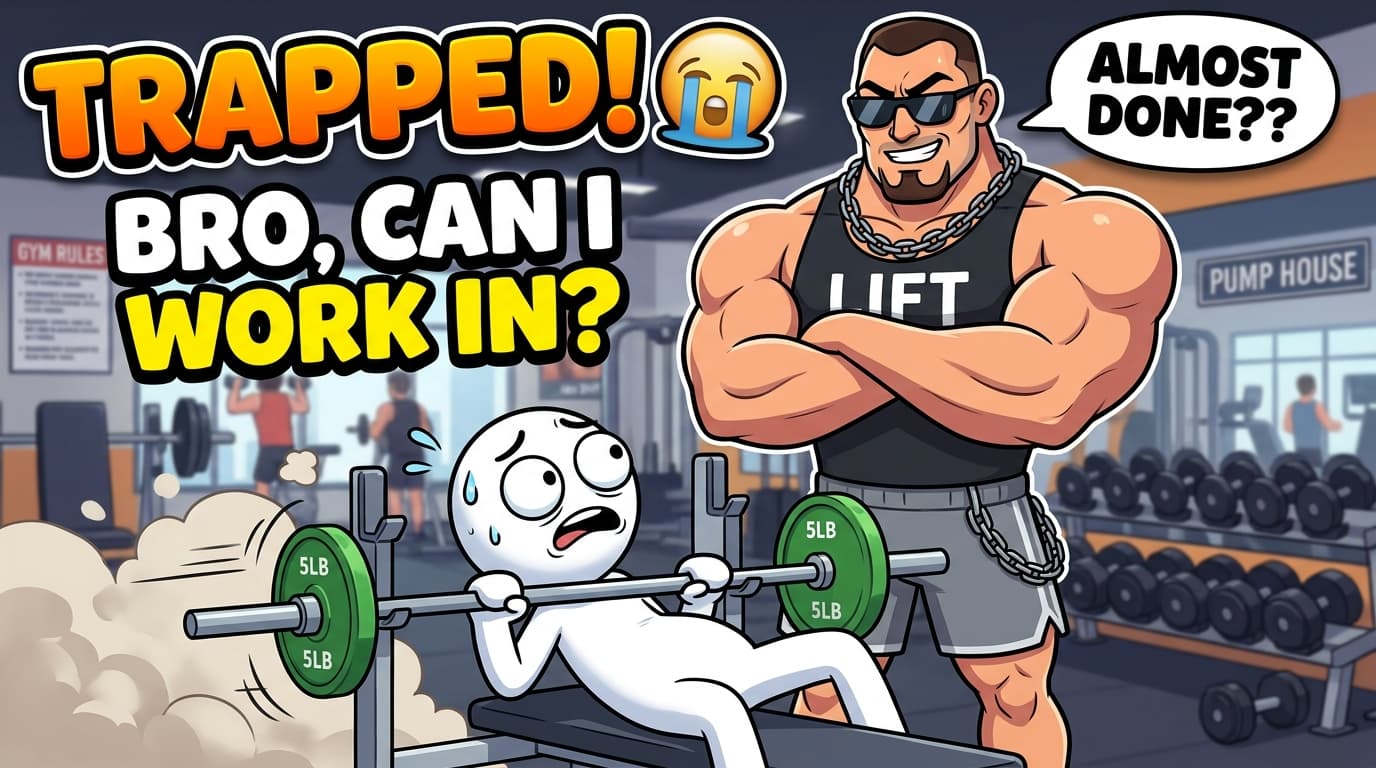 Trapped! Bro, Can I Work In? Bench Press Anxiety
