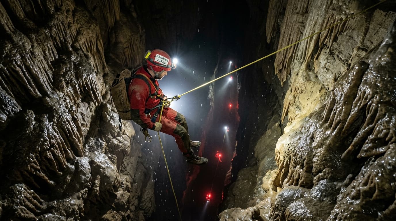 Descent to -2,197M: Inside the Krubera Abyss Pit