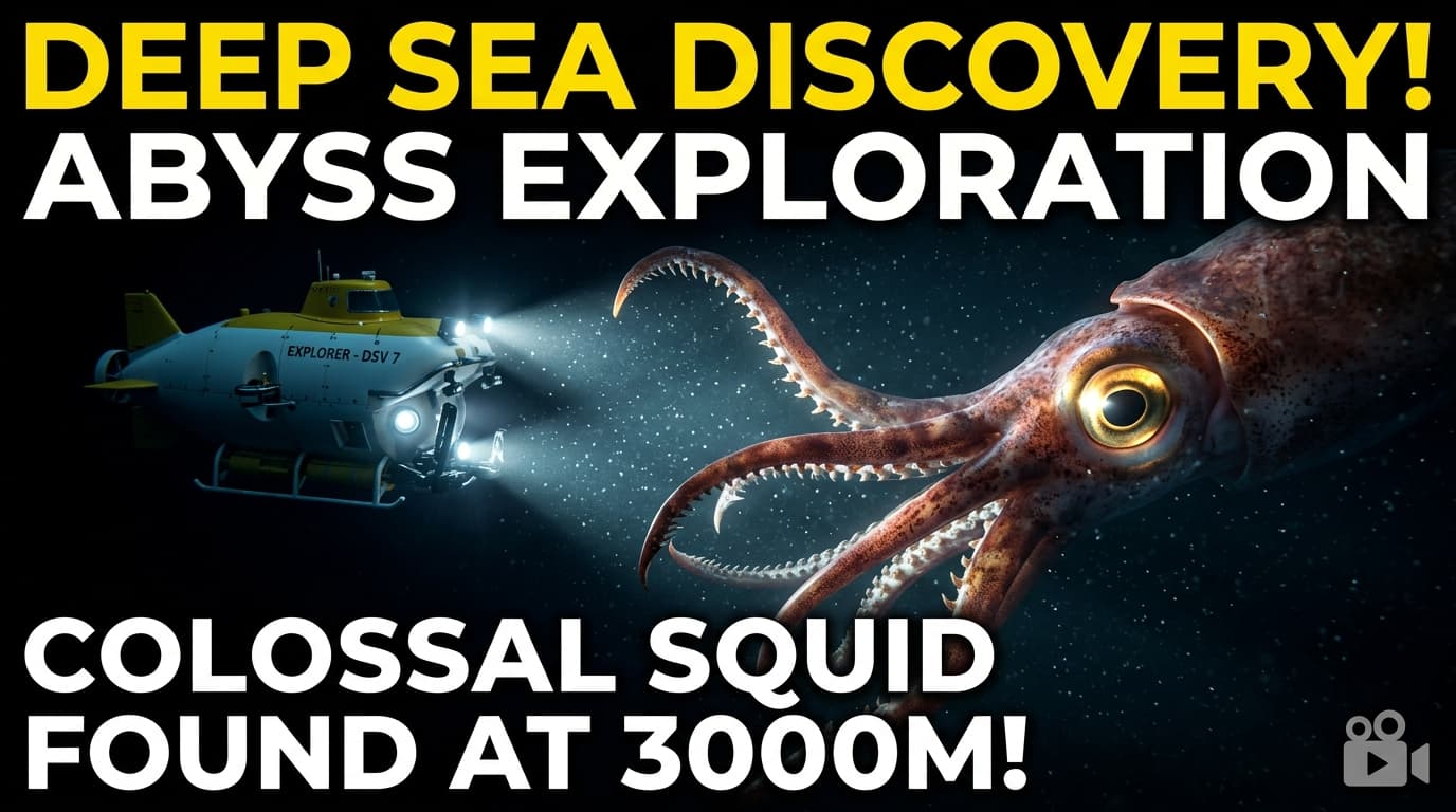Found at 3,000 Meters: The Abyssal Colossal Squid