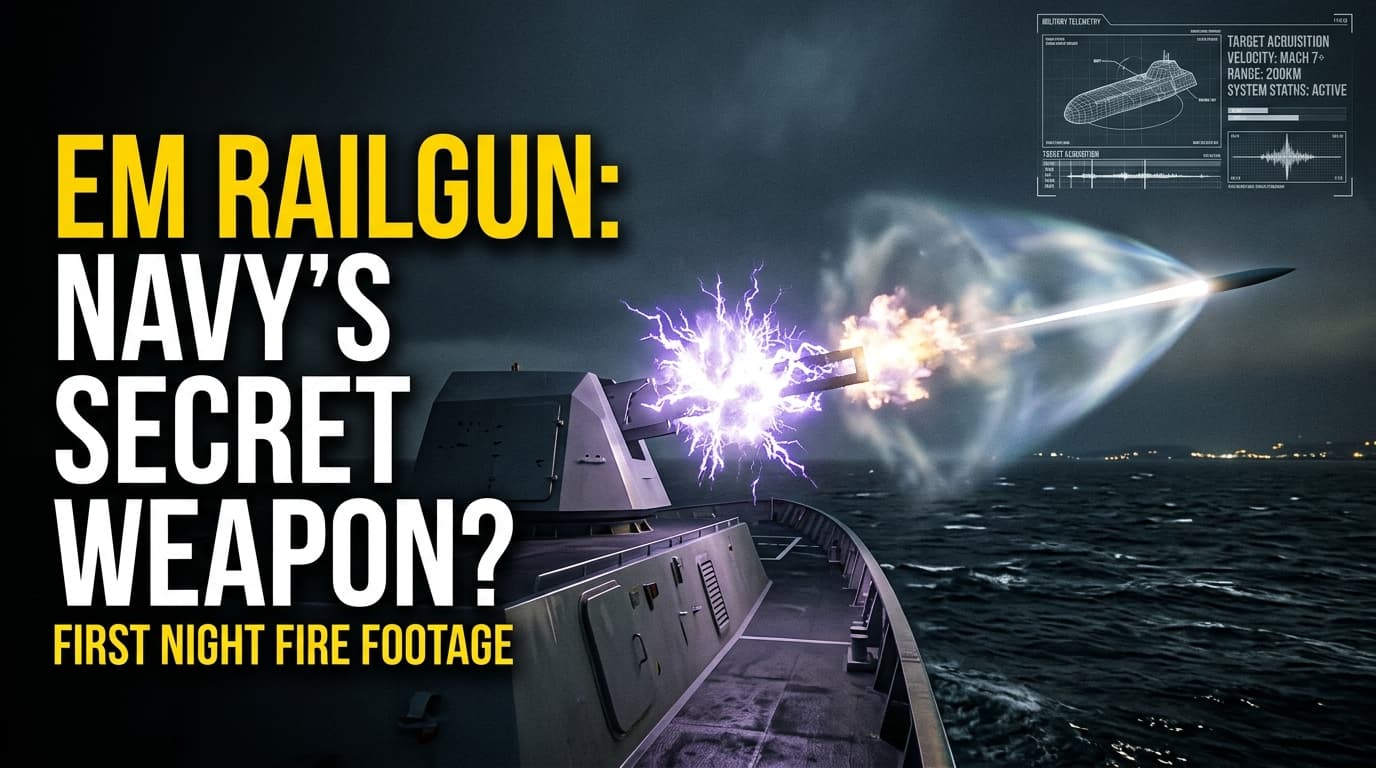 EM Railgun: Navy’s Secret Weapon? First Night Fire Footage