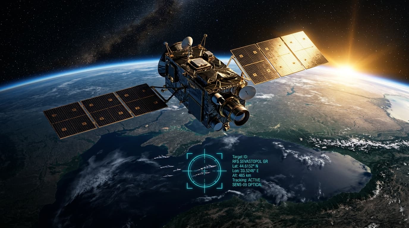 Sub-Orbital Eyes: Military Recon Satellite Tracking Black Sea Naval Vessels