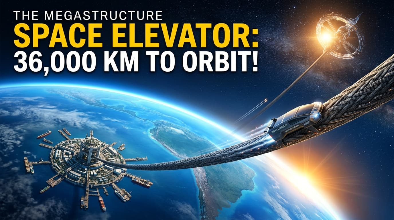 The 36,000 km Space Elevator: Carbon-Nanotube Ribbon to Orbit