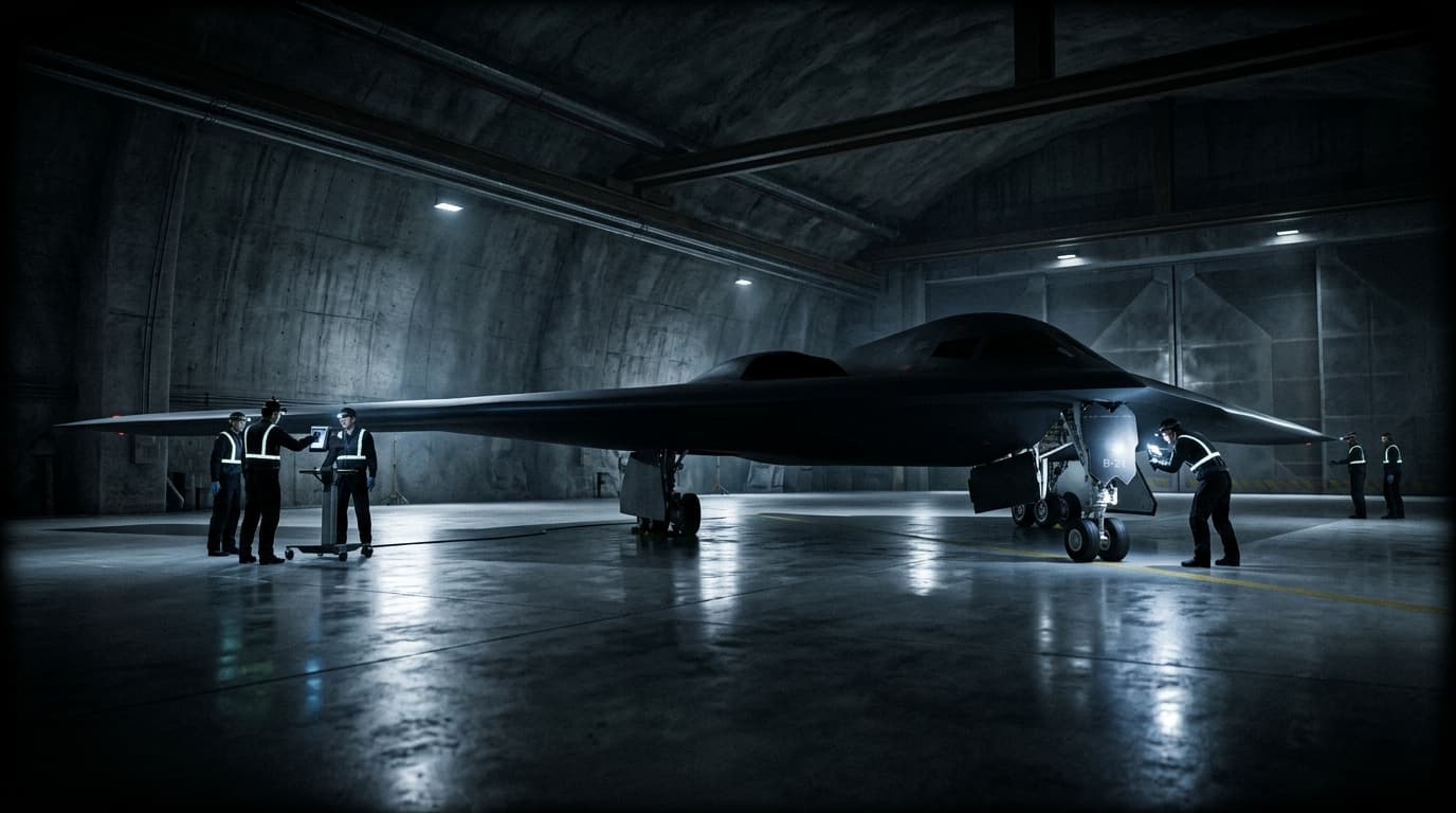 Area 51 Hangar: The B-21 Black Jet Servicing