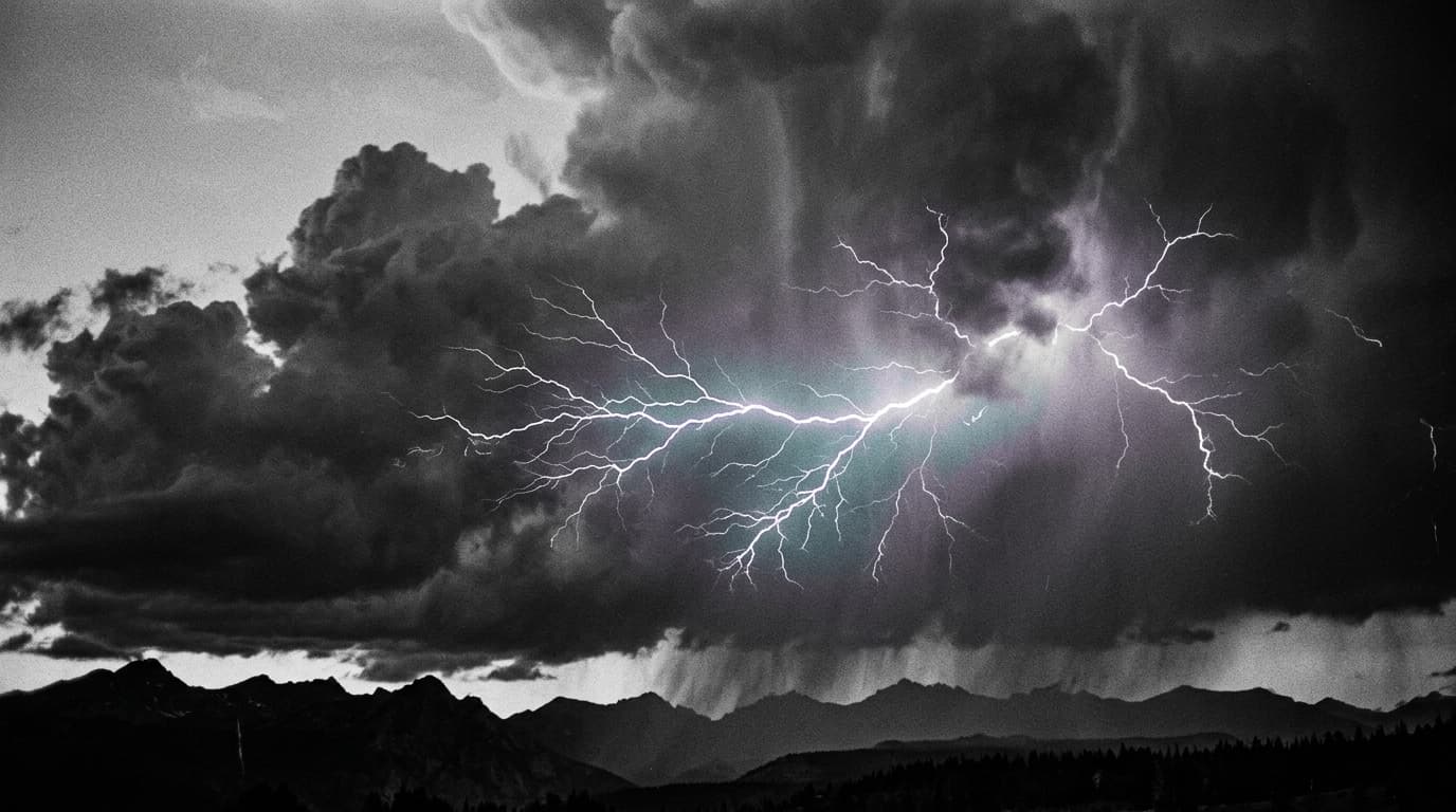 Atmospheric 3D Volumetric Lightning Storm Clouds